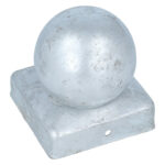 Paalkapje met bol 90x90 mm verzinkt