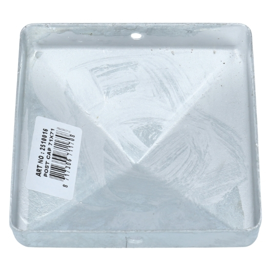 Paalkapje met punt 90x90 mm verzinkt - Afbeelding 2