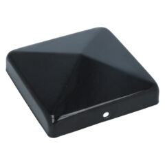 Paalkapje met punt 90x90 mm zwart