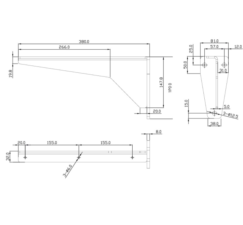 Plankdrager JIB XXL 380x180 mm vuurverzinkt - Afbeelding 2