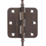 Starx vaaskopscharnier met ronde hoeken 76 x 76 mm brons