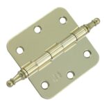 Starx vaaskopscharnier met ronde hoeken 76 x 76 mm vermessingd