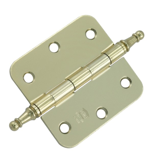 Starx vaaskopscharnier met ronde hoeken 76 x 76 mm vermessingd