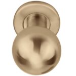 Voordeurknop BASIC LB501D draaibaar op rozet PVD licht brons