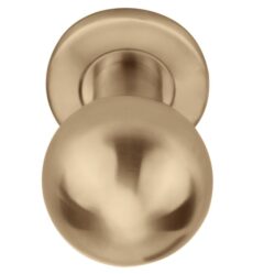 Voordeurknop BASIC LB501D draaibaar op rozet PVD licht brons