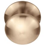 Voordeurknop BASIC LB80V vast met rozet PVD licht brons