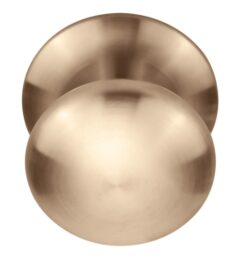 Voordeurknop BASIC LB80V vast met rozet PVD licht brons