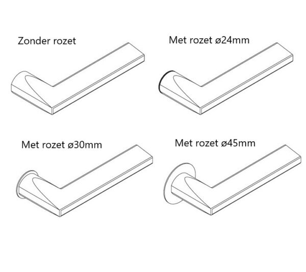 Nuda deurklink Atlanta mat zwart - Afbeelding 3