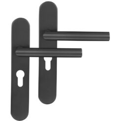 Differnz deurklink Amsterdam op ovaal schild PC55 gunmetal