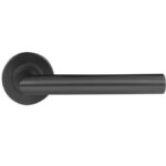 Differnz deurklink Amsterdam op rond rozet mat chroom