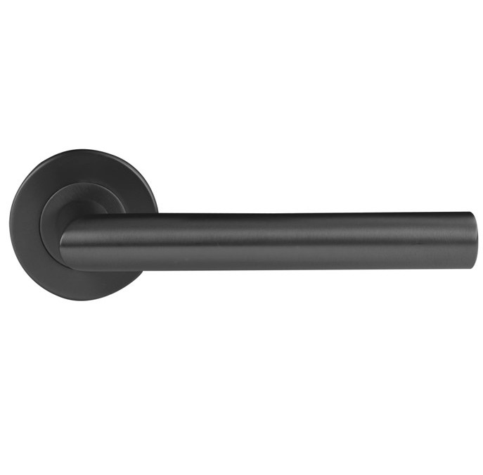 Differnz deurklink Amsterdam op rond rozet mat chroom