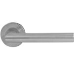 Differnz deurklink Amsterdam op rond rozet mat chroom