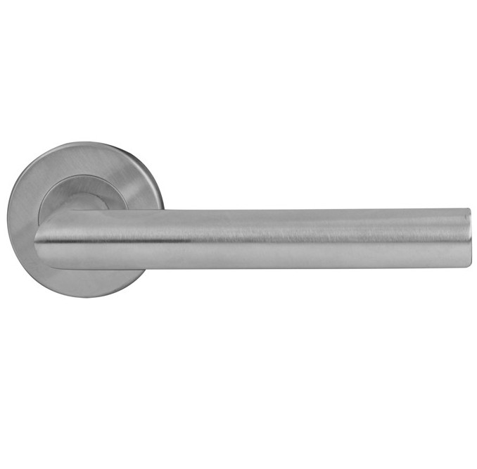 Differnz deurklink Amsterdam op rond rozet mat chroom