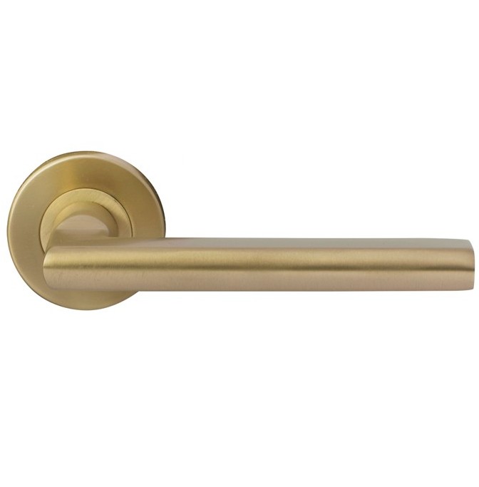 Differnz deurklink Den Haag op rond rozet goud