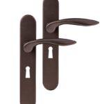 Differnz deurklink Groningen op ovaal schild SL56 donker brons