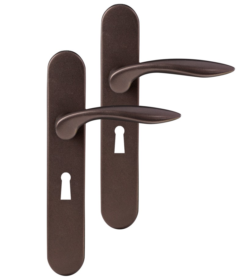 Differnz deurklink Groningen op ovaal schild SL56 donker brons