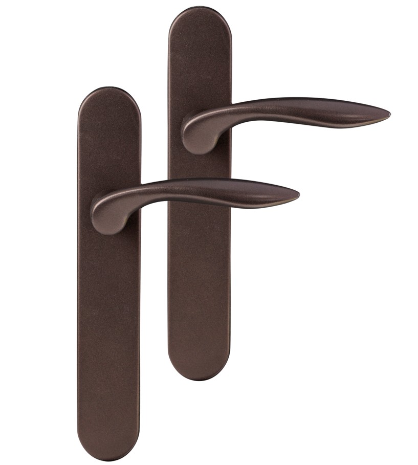 Differnz deurklink Groningen op ovaal schild blind donker brons