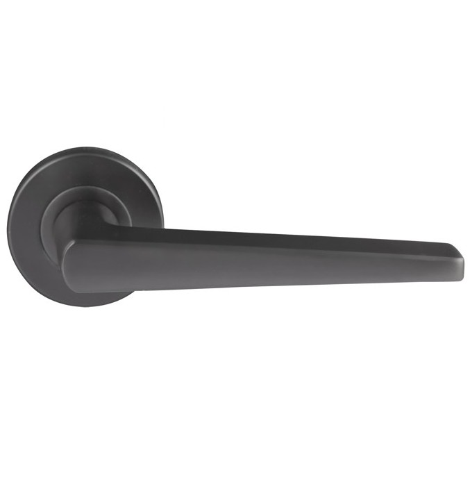 Differnz deurklink Rotterdam op rond rozet gunmetal