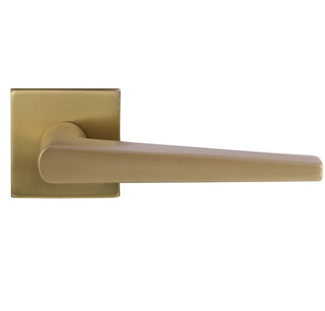 Differnz deurklink Rotterdam op vierkant rozet goud