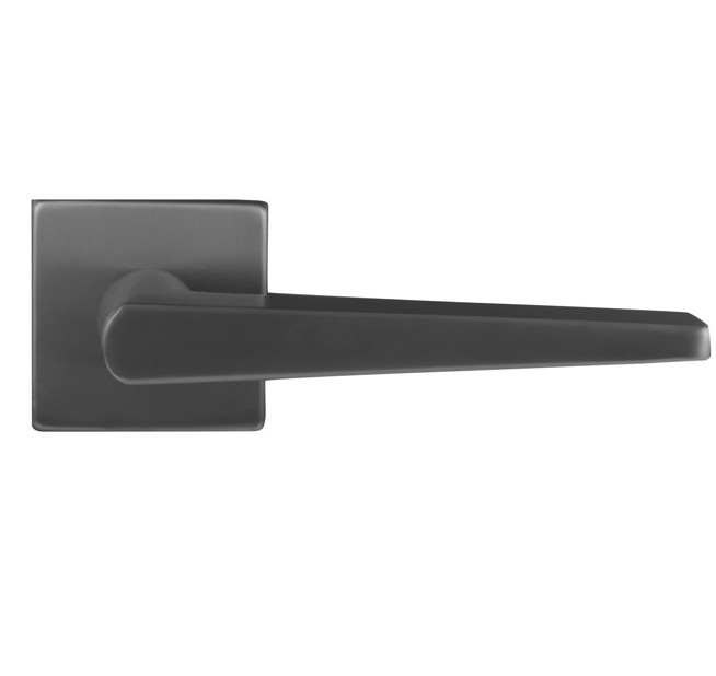 Differnz deurklink Rotterdam op vierkant rozet gunmetal