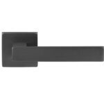 Differnz deurklink Tilburg op vierkant rozet gunmetal