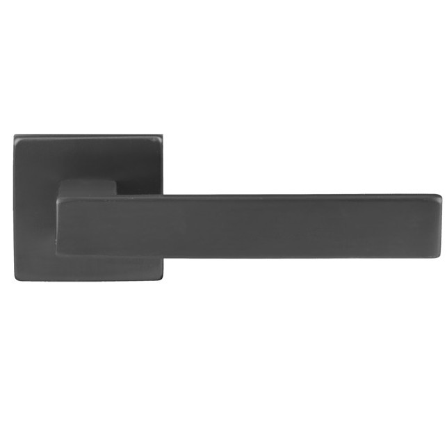 Differnz deurklink Tilburg op vierkant rozet gunmetal