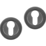 Differnz set van 2 cilinderplaatjes rond gunmetal
