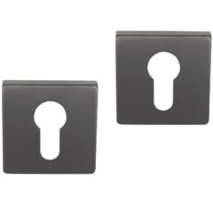 Differnz set van 2 cilinderplaatjes vierkant gunmetal