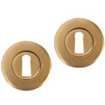 Differnz set van 2 sleutelplaatjes rond goud