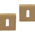 Differnz set van 2 sleutelplaatjes vierkant goud