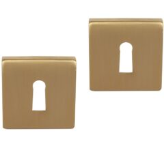 Differnz set van 2 sleutelplaatjes vierkant goud