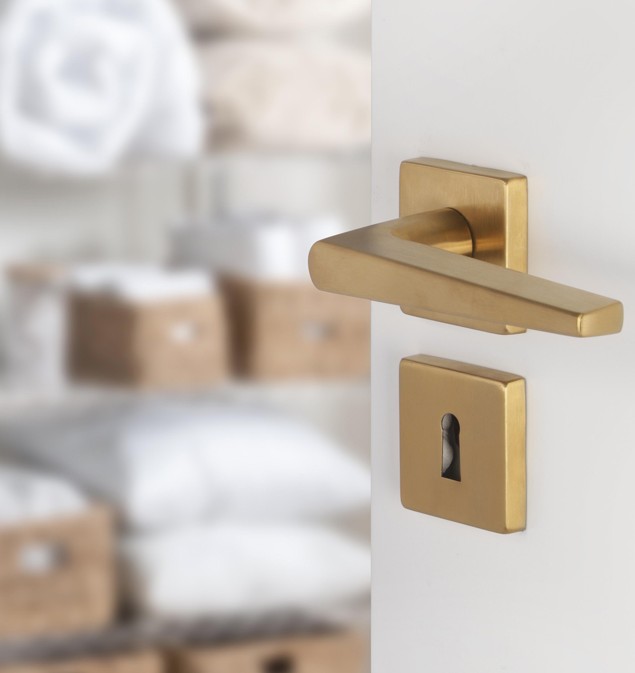 Differnz set van 2 sleutelplaatjes vierkant goud - Afbeelding 3