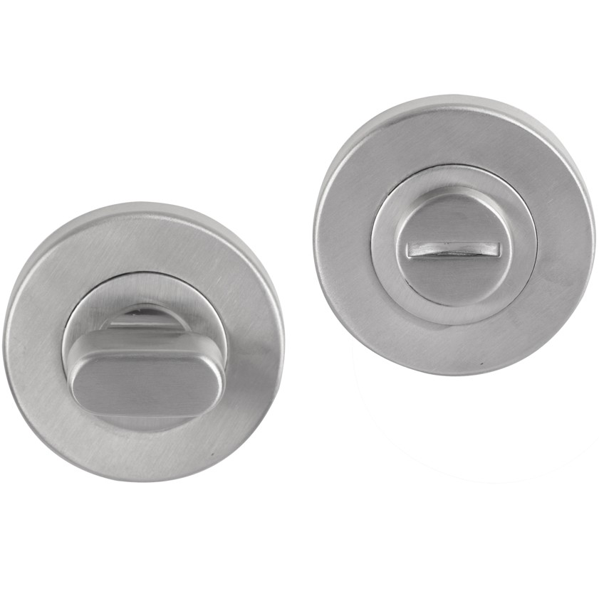 Differnz wc-sluiting rond mat chroom