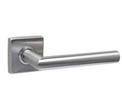 Intersteel enkele deurklink Jura op rozet verdekt 53x53x10mm rvs