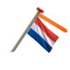 Nederlandse vlag met stok
