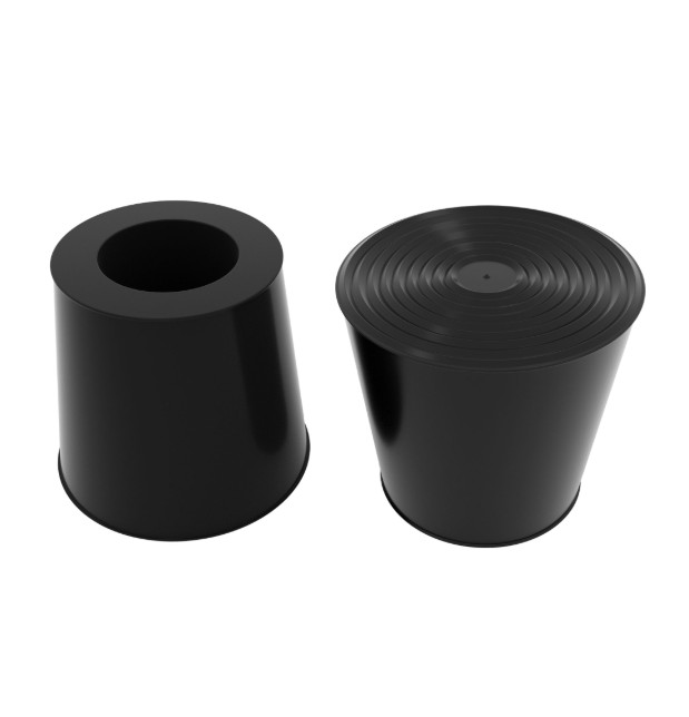 Rubberen dop tbv deurvastzetter voetstift Mod. 10 zwart