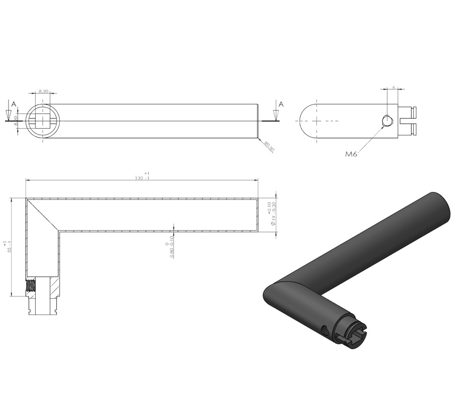 Differnz deurklink Amsterdam op ovaal schild WC63/8 gunmetal - Afbeelding 2