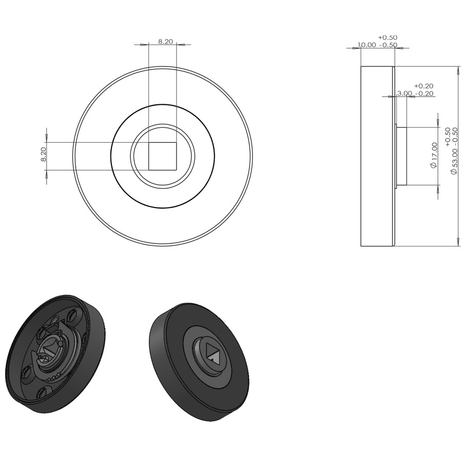 Differnz deurklink Groningen op rond rozet donker brons - Afbeelding 3