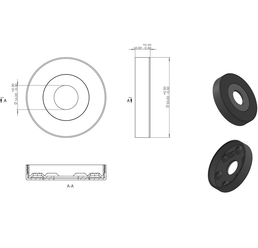 Differnz wc-sluiting rond donker brons - Afbeelding 2