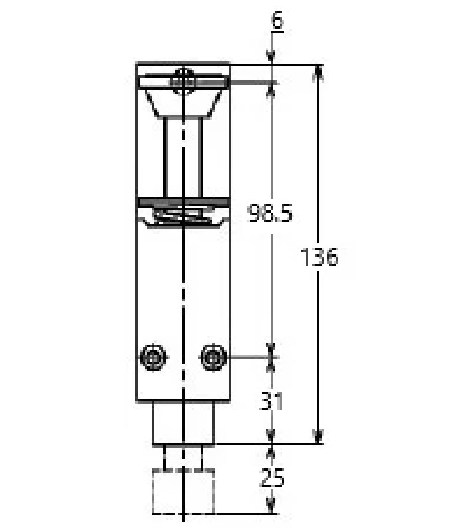 Dictator deurvastzetter type ZE-25 mat zilver - Afbeelding 2