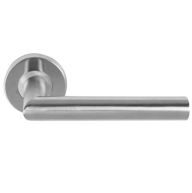 Differnz Essence deurklink recht op rond rozet mat chroom