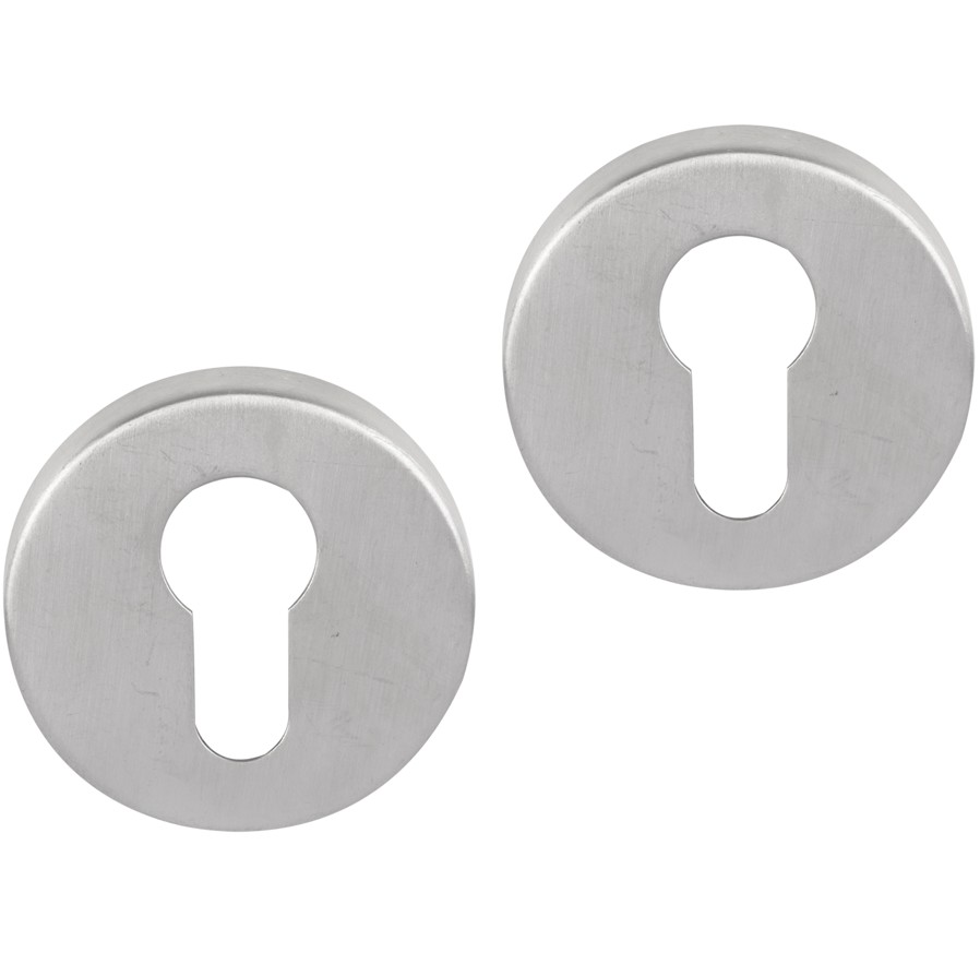 Differnz Essence set van 2 cilinderplaatjes rond mat chroom