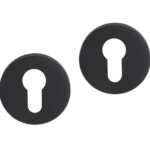 Differnz Essence set van 2 cilinderplaatjes rond mat zwart