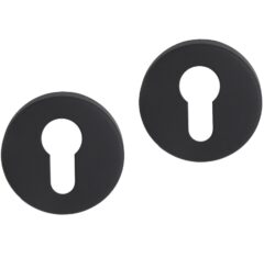 Differnz Essence set van 2 cilinderplaatjes rond mat zwart