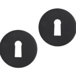 Differnz Essence set van 2 sleutelplaatjes rond mat zwart