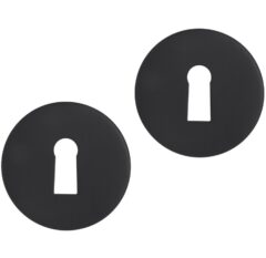 Differnz Essence set van 2 sleutelplaatjes rond mat zwart