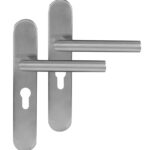 Differnz deurklink Amsterdam op ovaal schild PC55 mat chroom