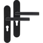 Differnz deurklink Amsterdam op ovaal schild PC55 mat zwart