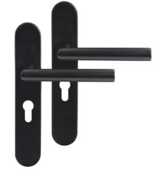 Differnz deurklink Amsterdam op ovaal schild PC55 mat zwart