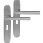 Differnz deurklink Amsterdam op ovaal schild SL56 mat chroom